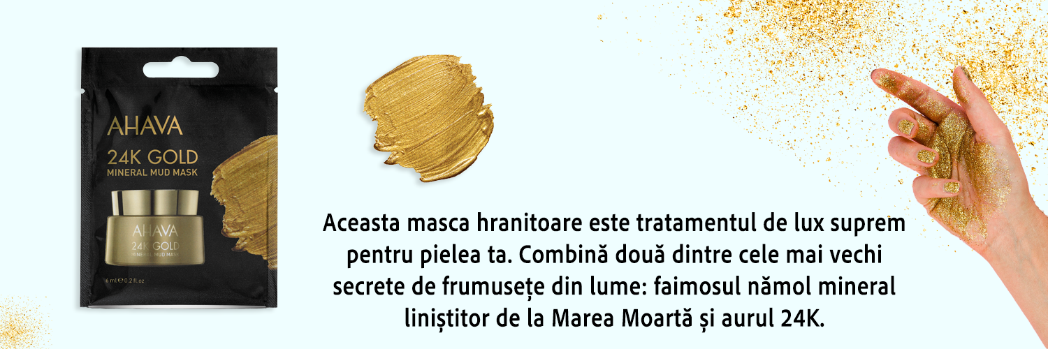Masca pentru o singură folosire cu Aur 24K Gold